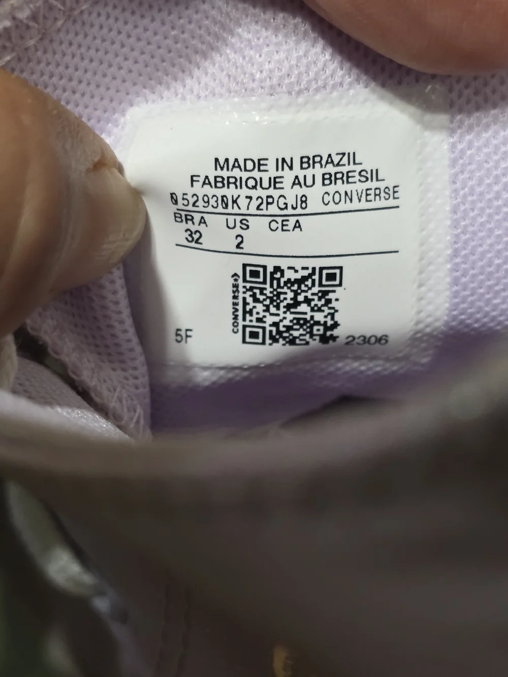 Converse KIDS  Higt-top Gliter Sneaker In Pink Us3d Size 2